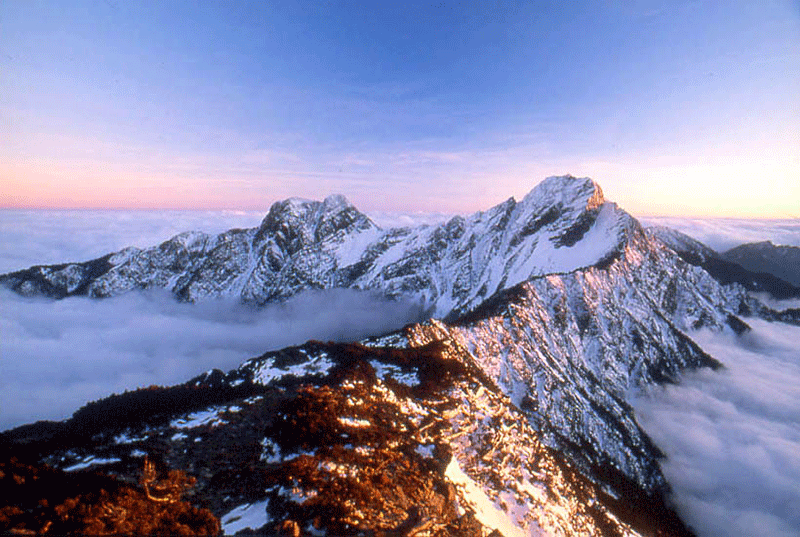 玉山国家公園の雪景色