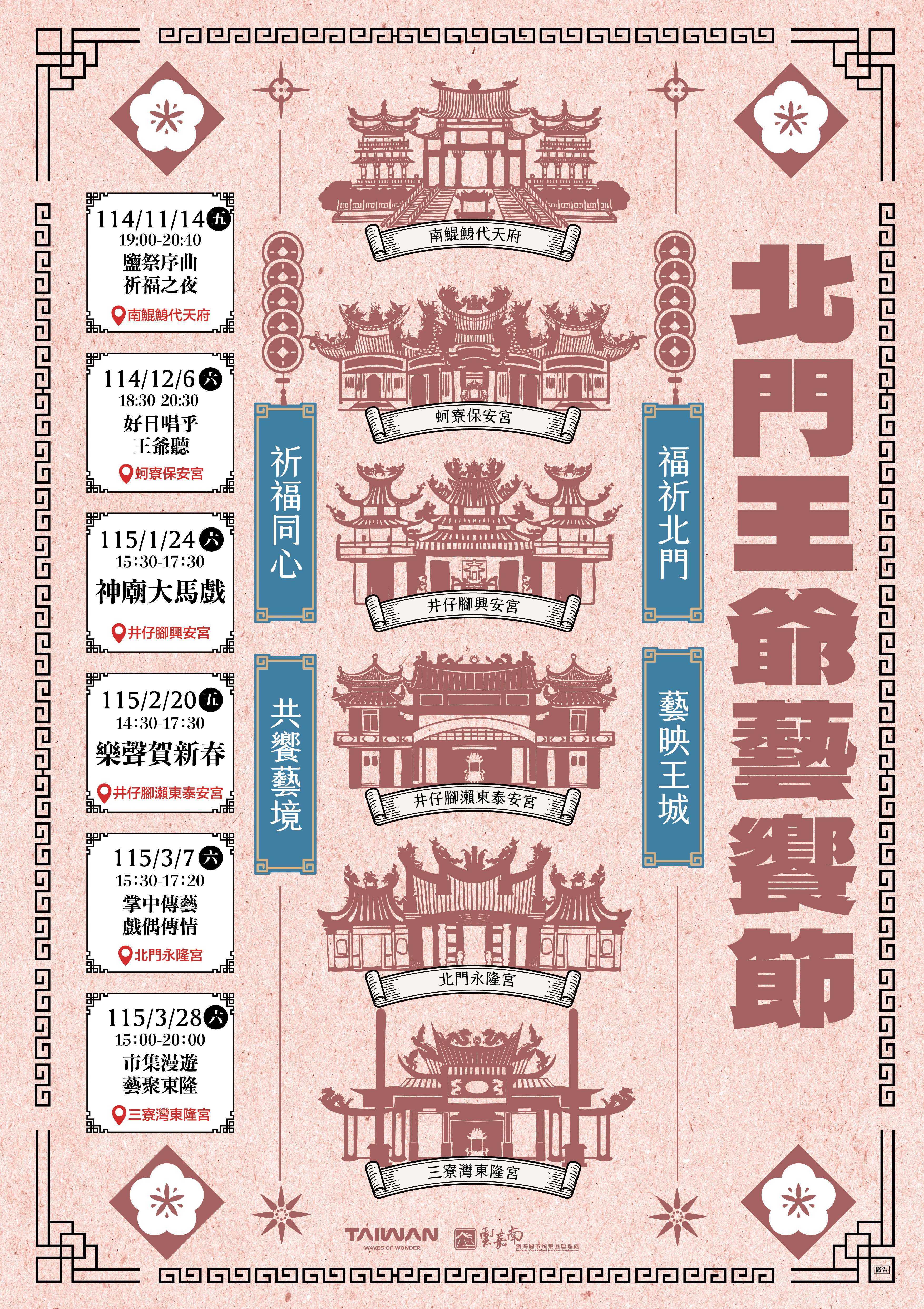 北门王爷艺飨节系列活动图示