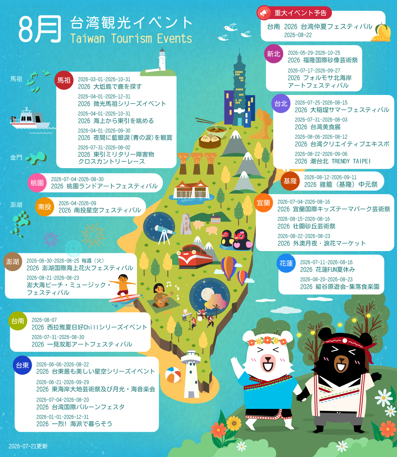 8月台湾イベント